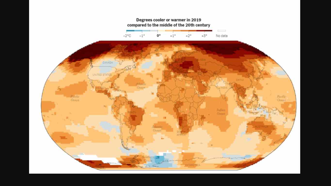 Almost everywhere on Earth is warmer than it was 75 years ago