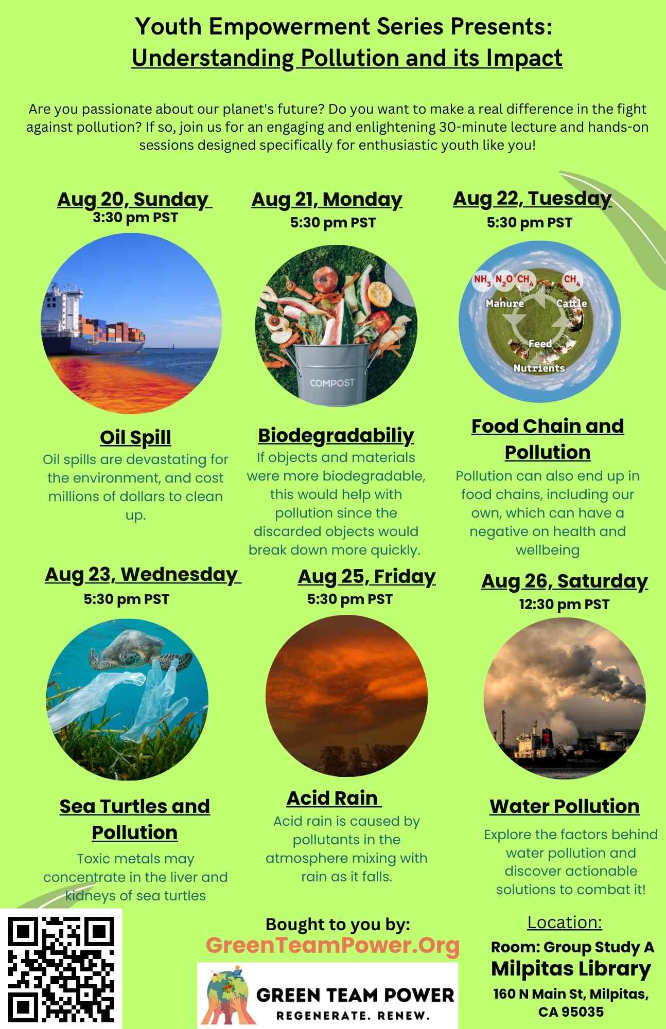 Exploring the impacts of pollution on our world - Lecture and iNteractive Sessions for everyone- Join us!!