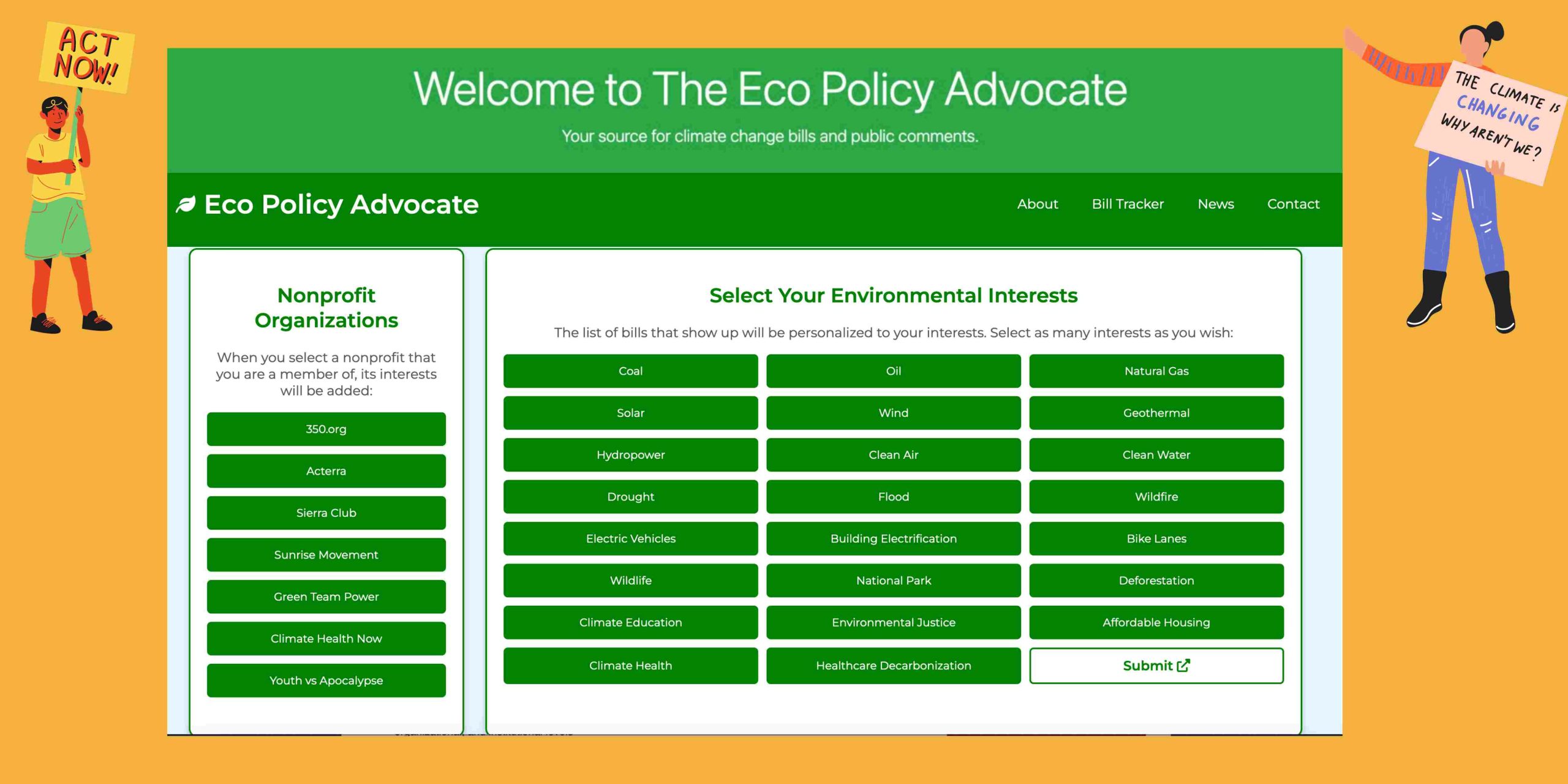 The Eco Policy Advocate Tool